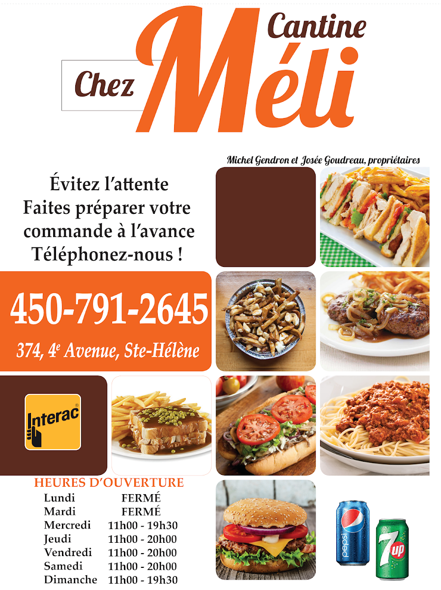 Menu, Cantine Ste-Helene