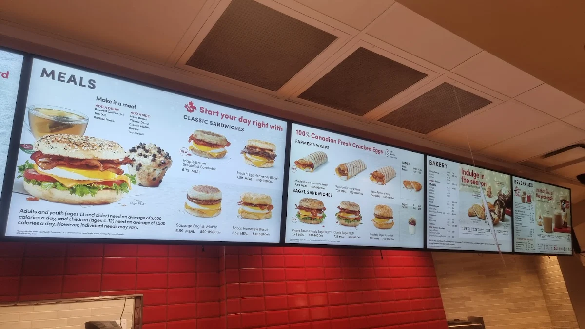 Menu, Tim Hortons