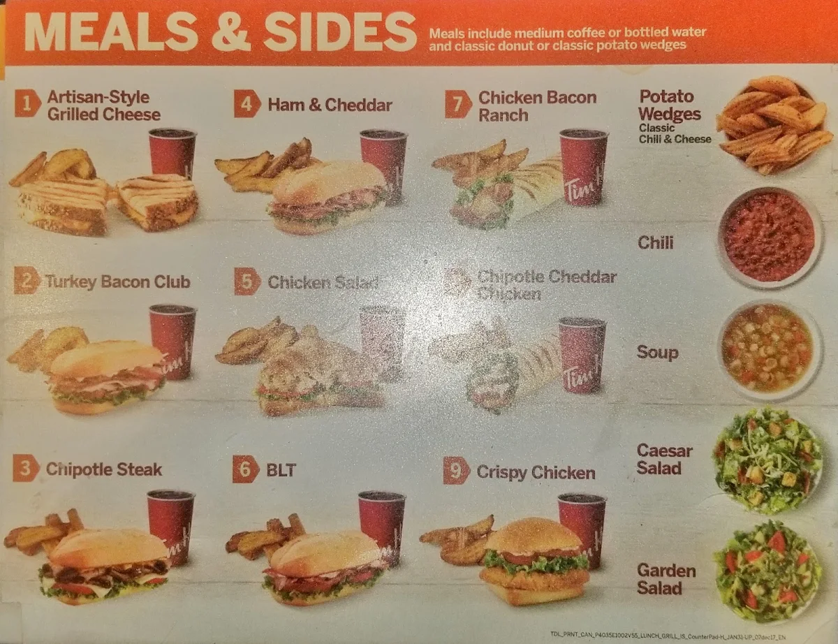 Menu, Tim Hortons