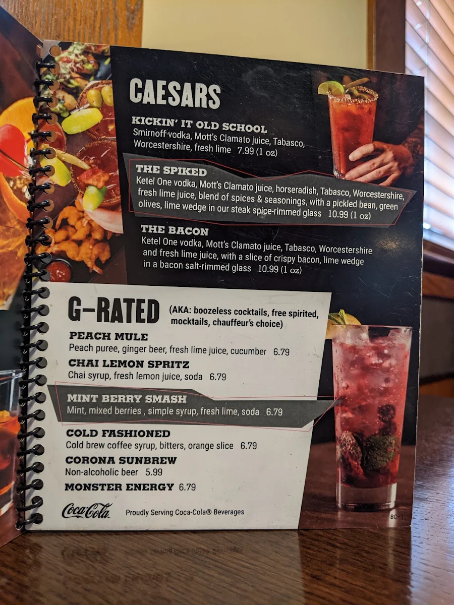 Menu, MR MIKES SteakhouseCasual