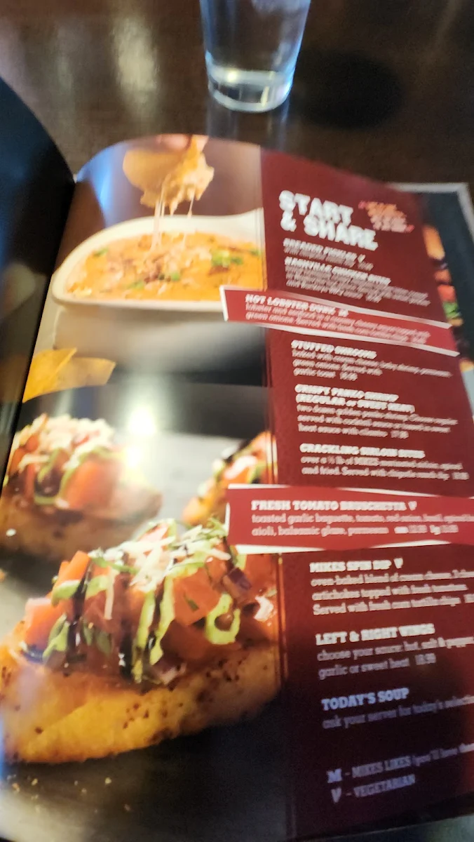 Menu, MR MIKES SteakhouseCasual