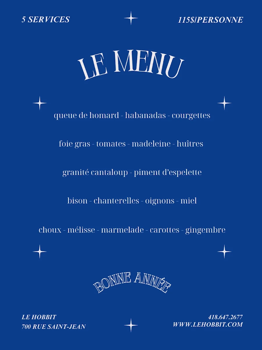 Menu, Le Hobbit