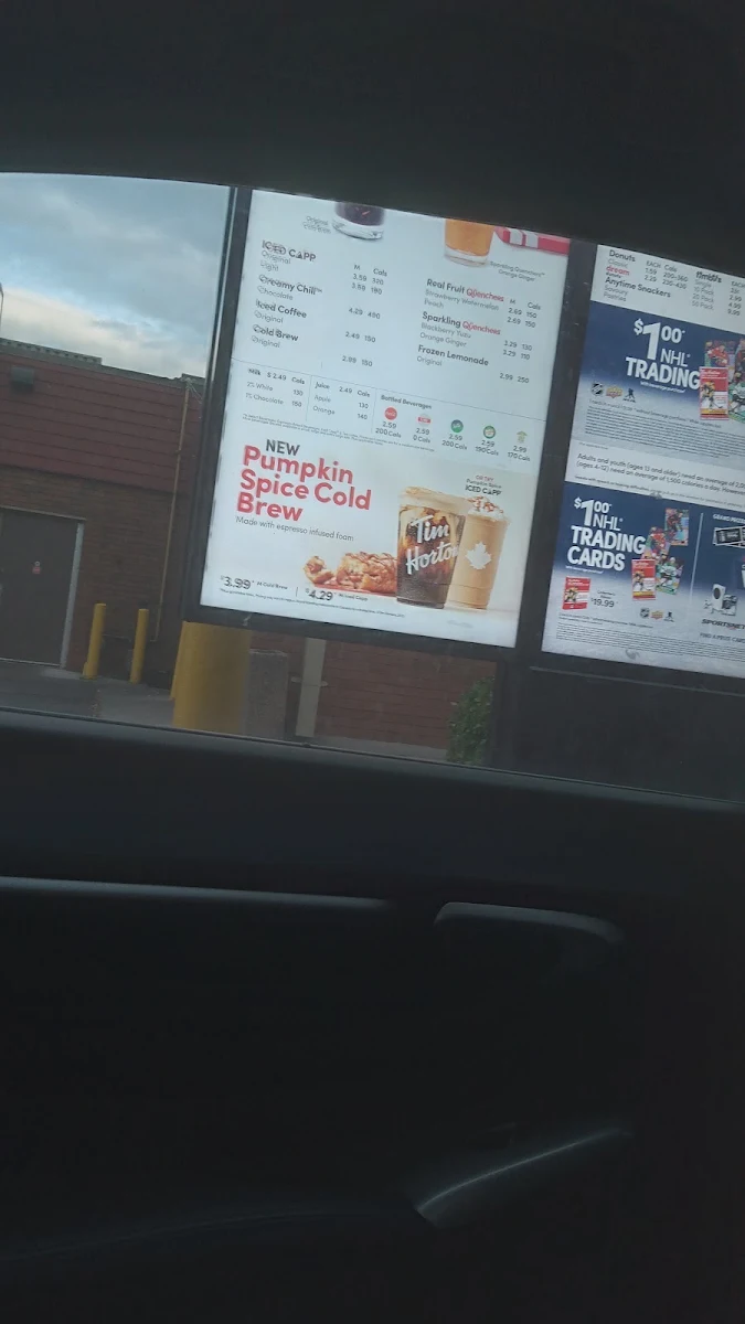 Menu, Tim Hortons