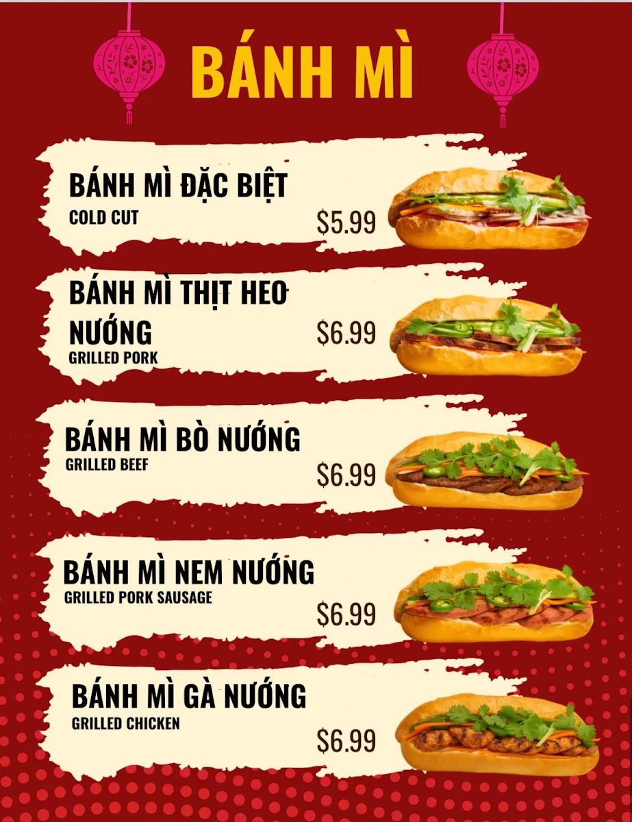 Menu, Viet Sandwich