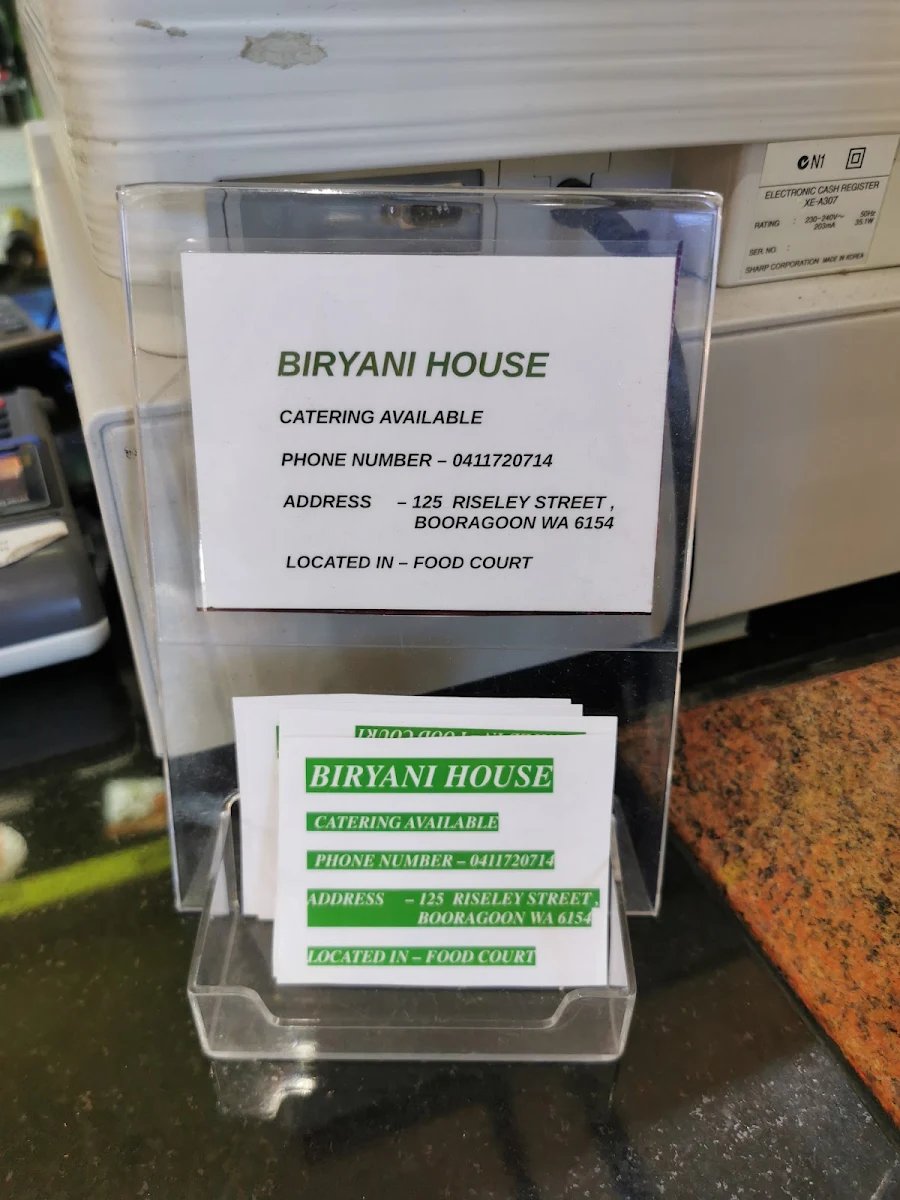 Menu, Biryani House