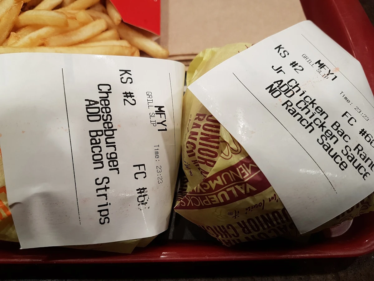 Menu, McDonald's