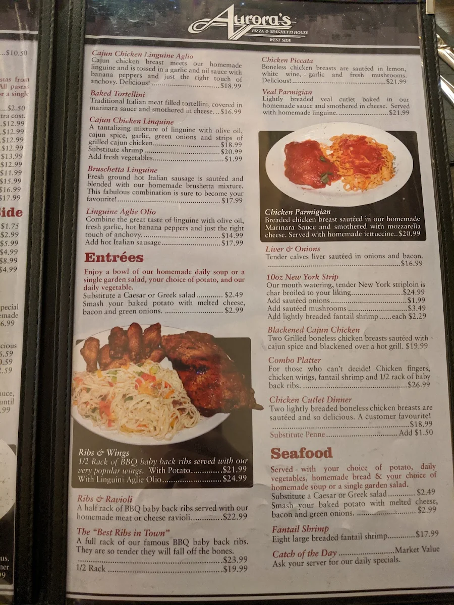 Menu, Aurora's Westside