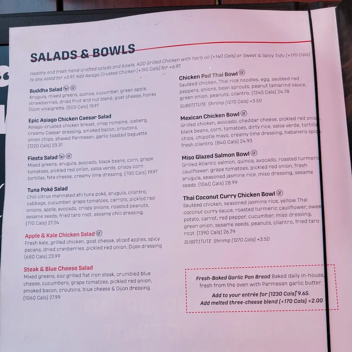 Menu, Jack Astor's Bar & Grill Front Street