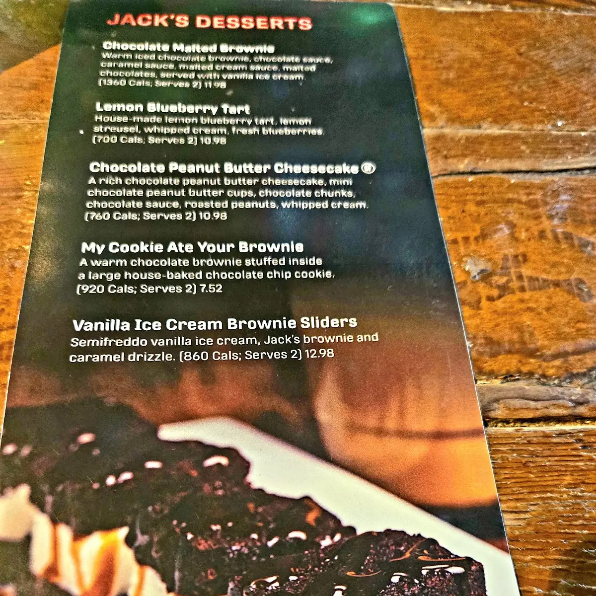 Menu, Jack Astor's Bar & Grill Front Street