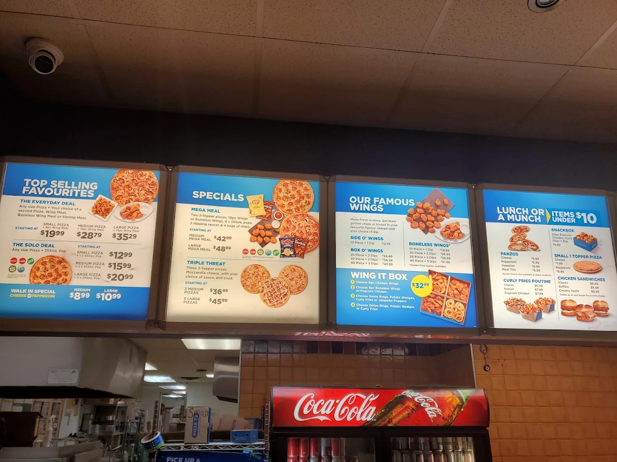 Menu, Pizza 73