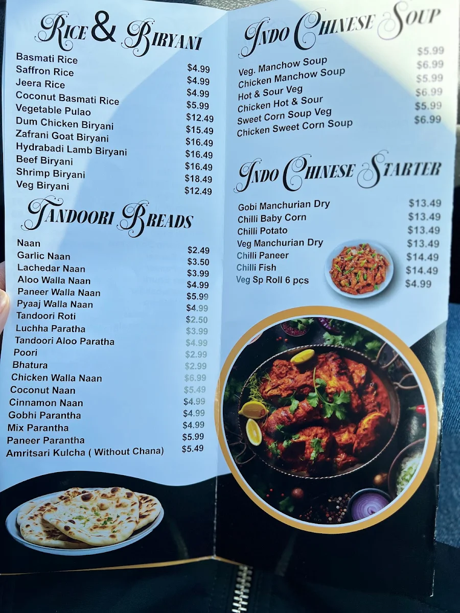 Menu, Amritsar Junction Ellerslie