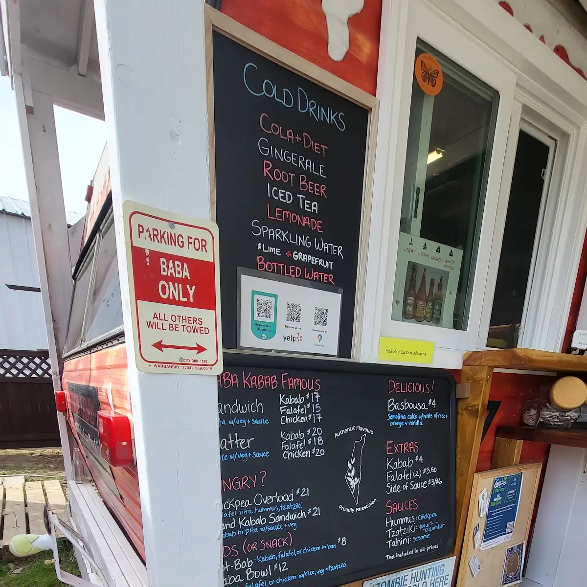 Menu, Baba Kabab