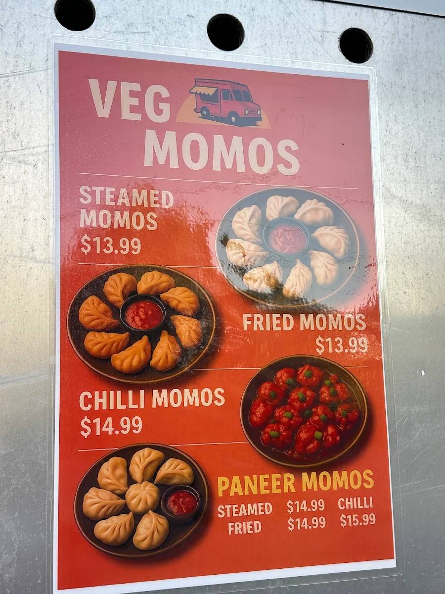 Menu, The Snack Fusion | Indian Food Truck