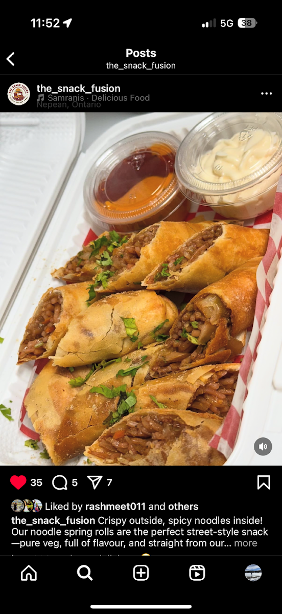 Menu, The Snack Fusion | Indian Food Truck