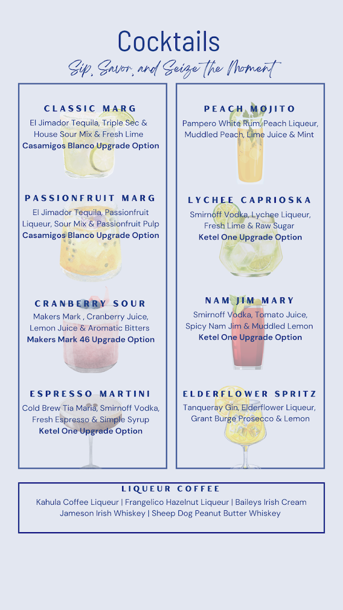 Menu, Maroochy Bridge Hotel