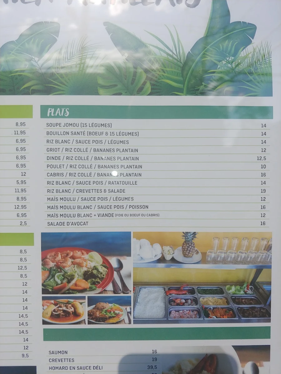 Menu, Bananier Antillais
