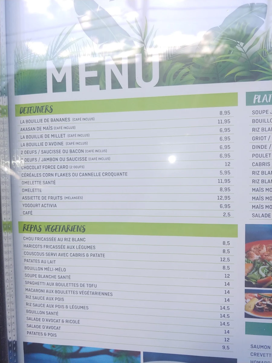 Menu, Bananier Antillais