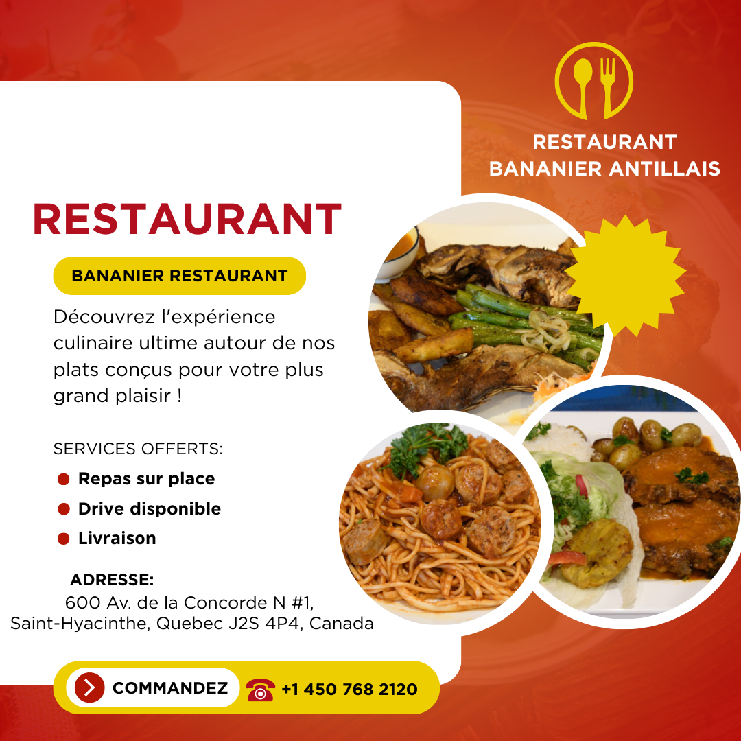 Menu, Bananier Antillais