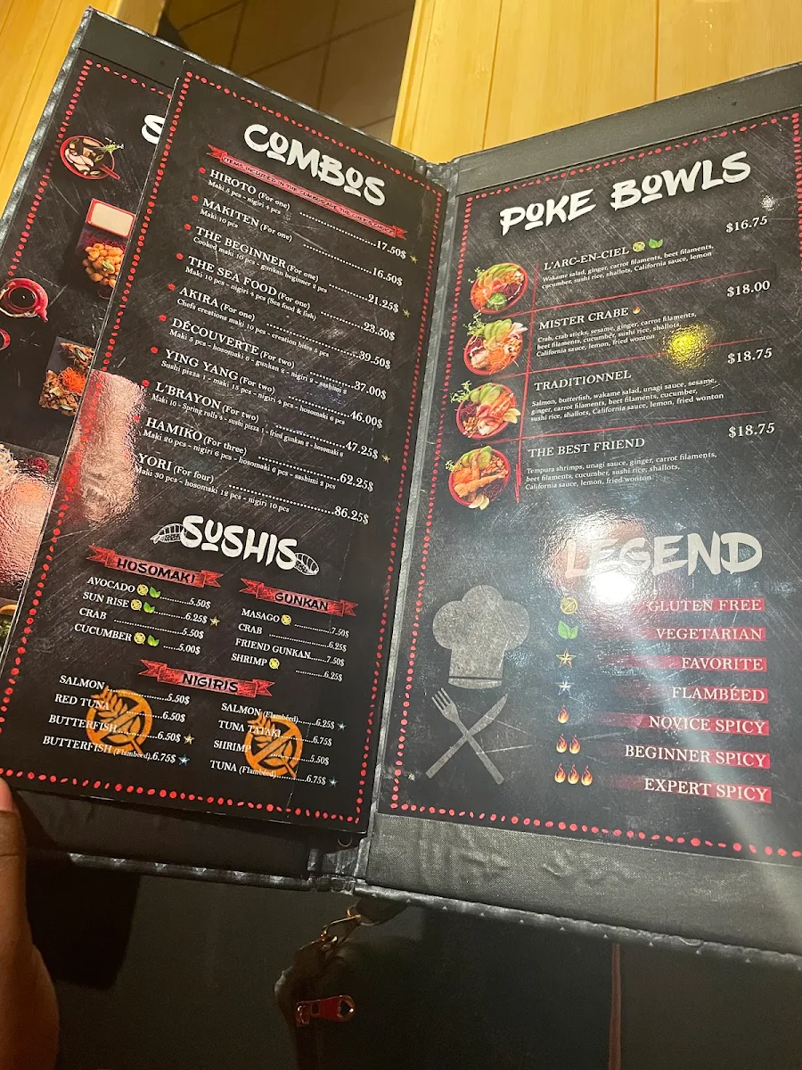 Menu, Sushi World Restaurant