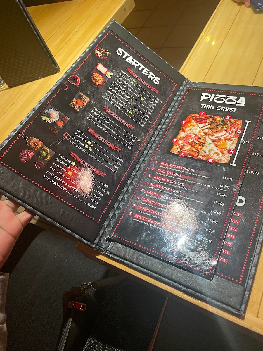 Menu, Sushi World Restaurant