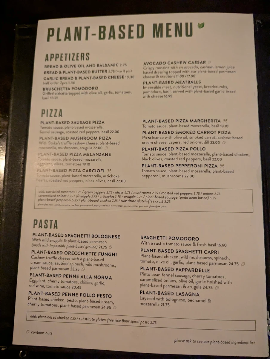 Menu, IL FORNELLO on Danforth