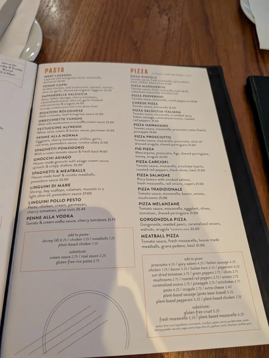 Menu, IL FORNELLO on Danforth