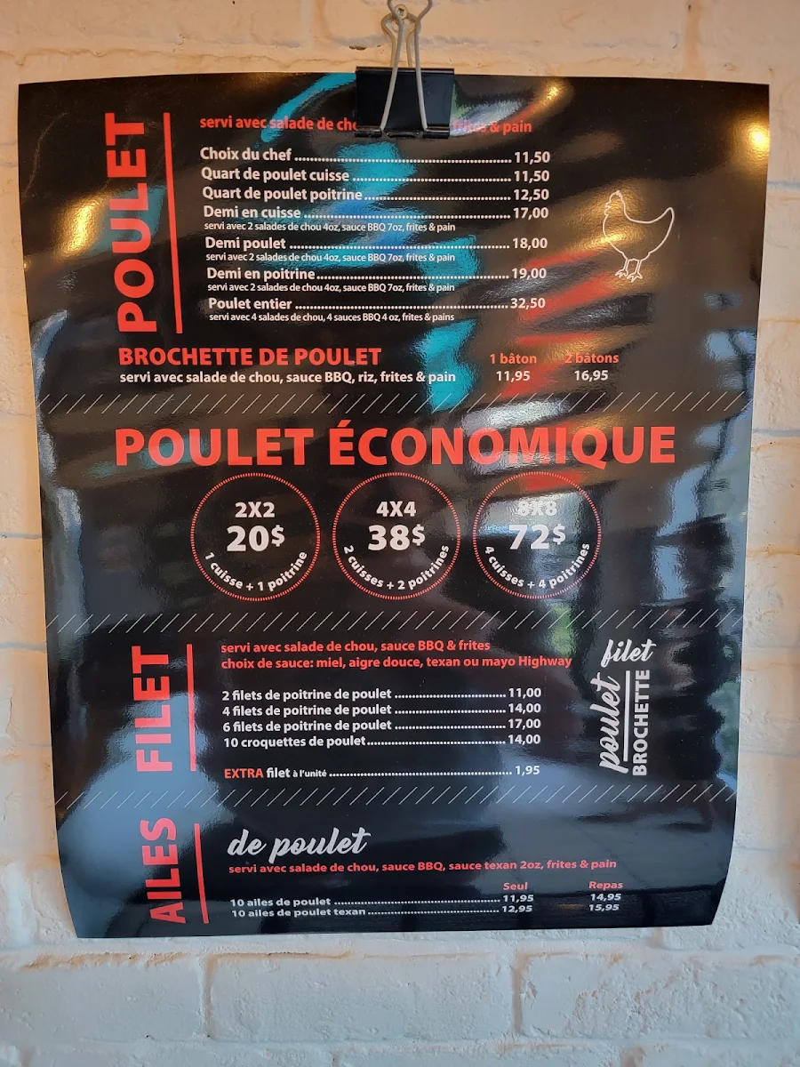 Menu, Rotisseries Highway Pizza