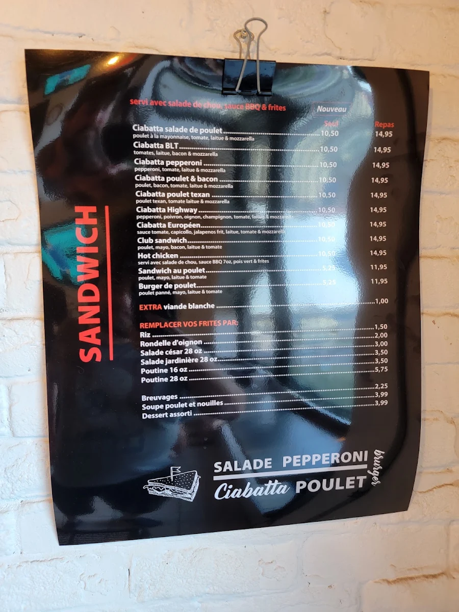 Menu, Rotisseries Highway Pizza