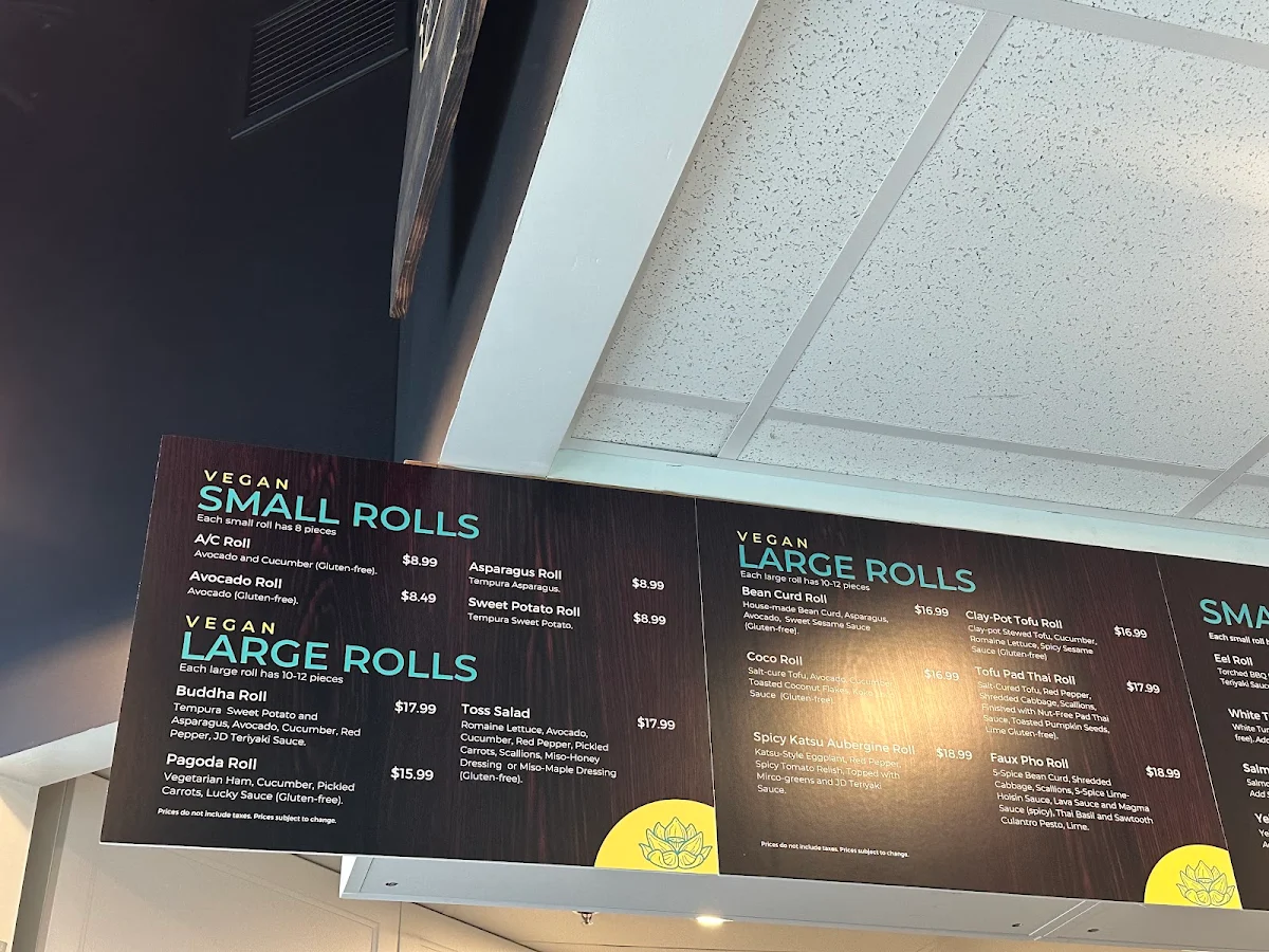 Menu, The Humble Lotus