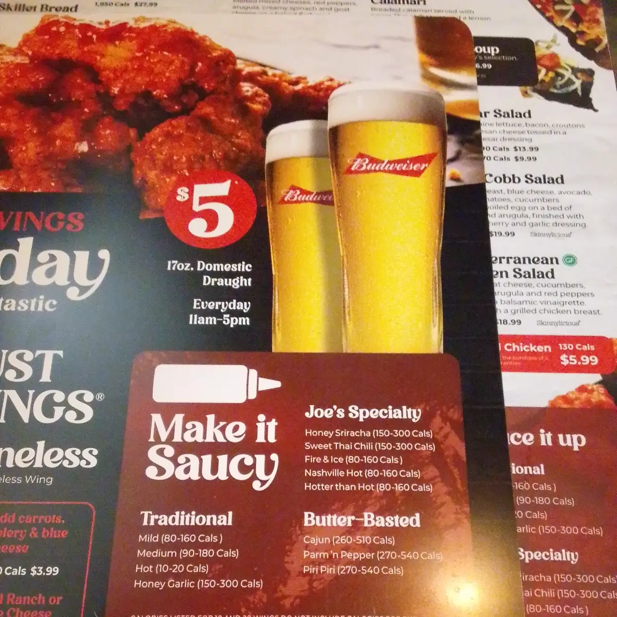 Menu, Crabby Joe's Bar • Grill