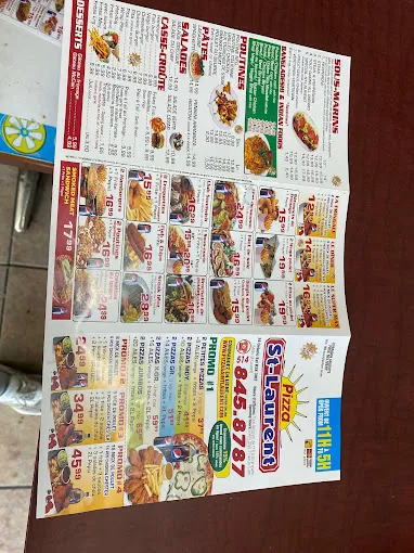 Menu, Pizza Saint Laurent (Halal)