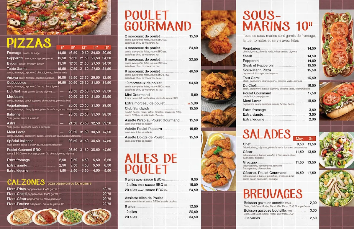 Menu, Resto Gourmand