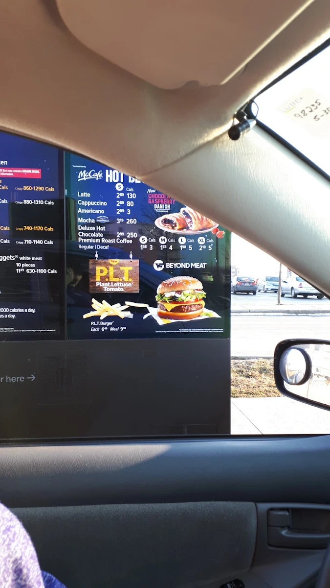 Menu, McDonald's