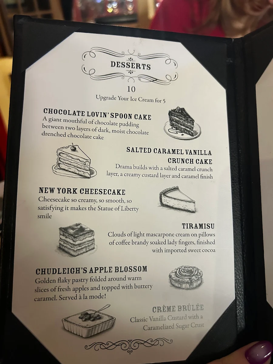 Menu, The Old Spaghetti Factory