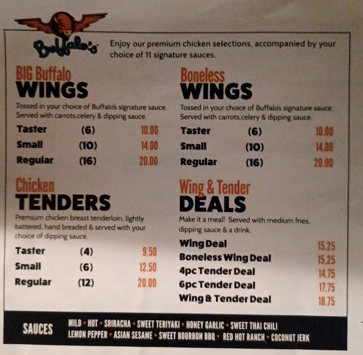 Menu, Fatburger Medicine Hat