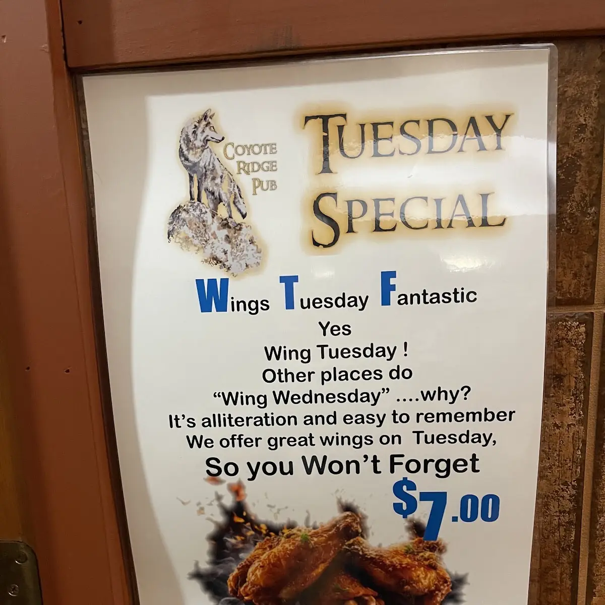 Menu, Sunridge Restaurant