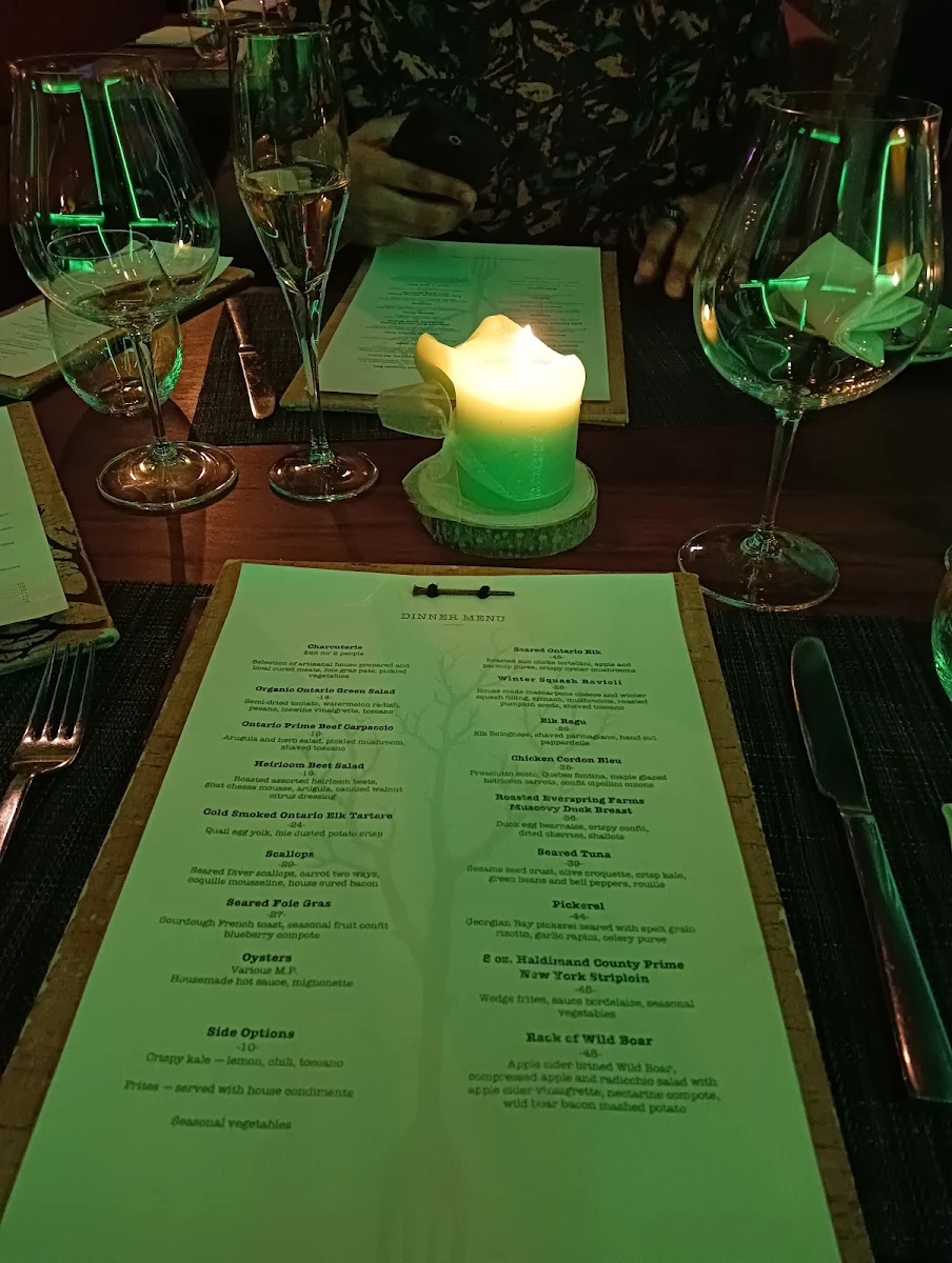 Menu, Woods Restaurant & Bar