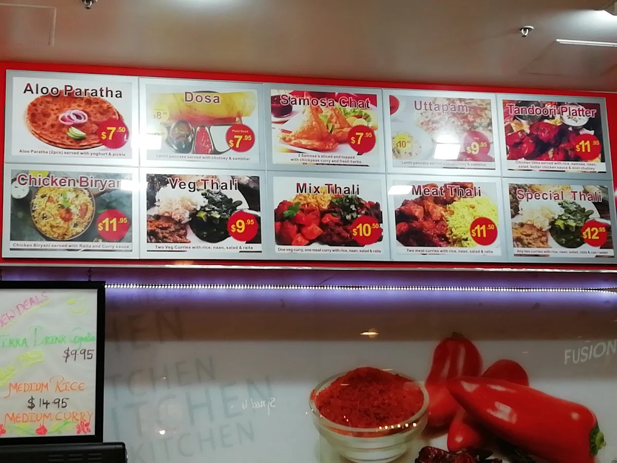 Menu, Spice Kitchen QV