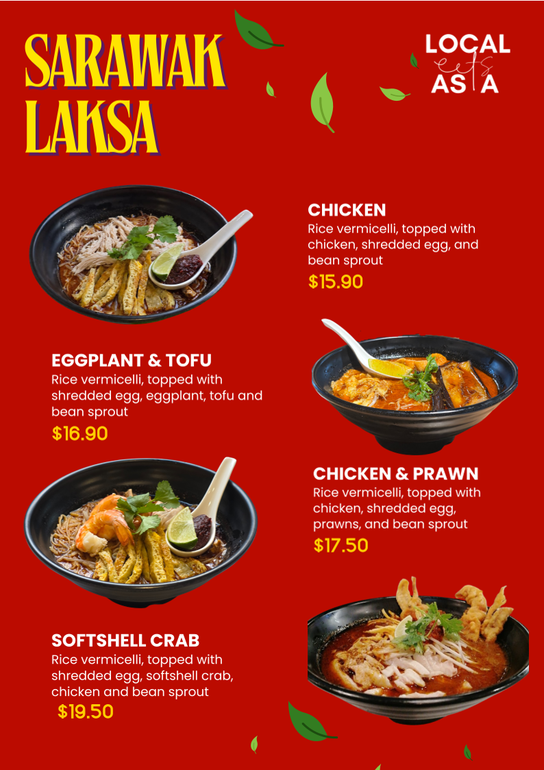 Menu, Local Eats Asia