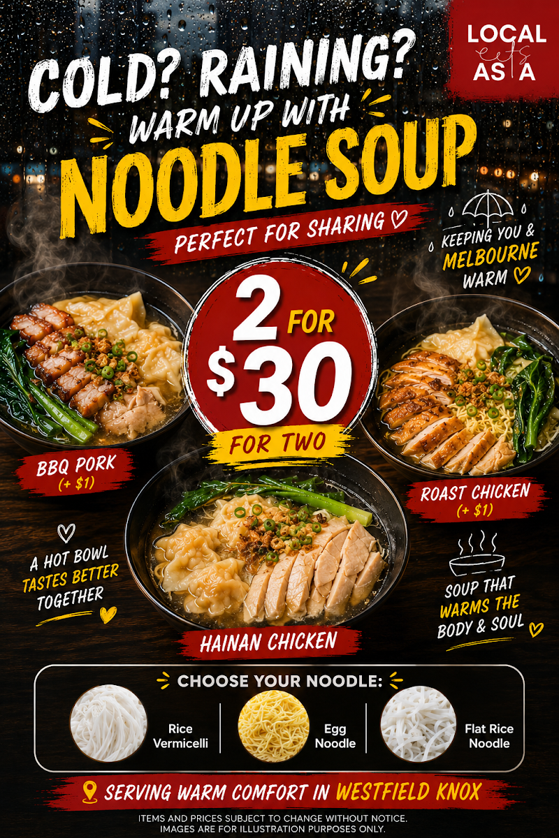 Menu, Local Eats Asia