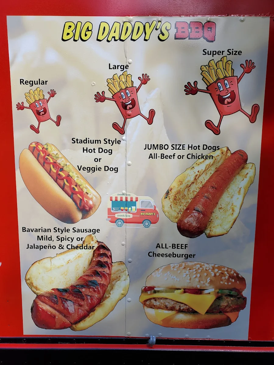 Menu, Big Daddy's Chip Truck