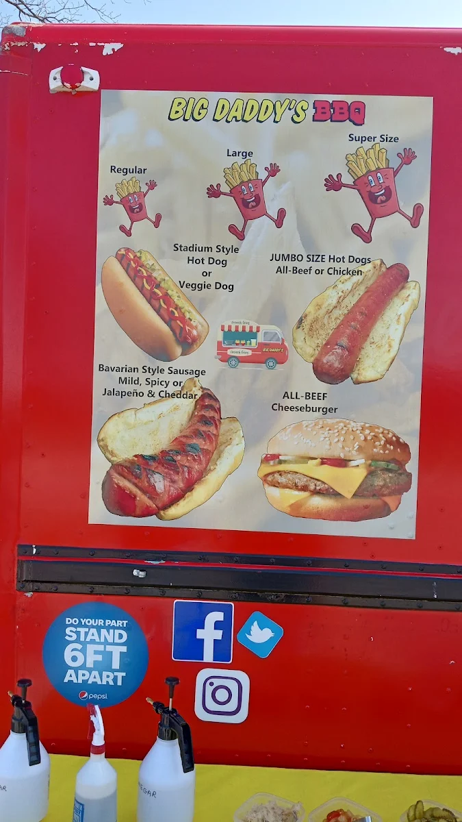 Menu, Big Daddy's Chip Truck