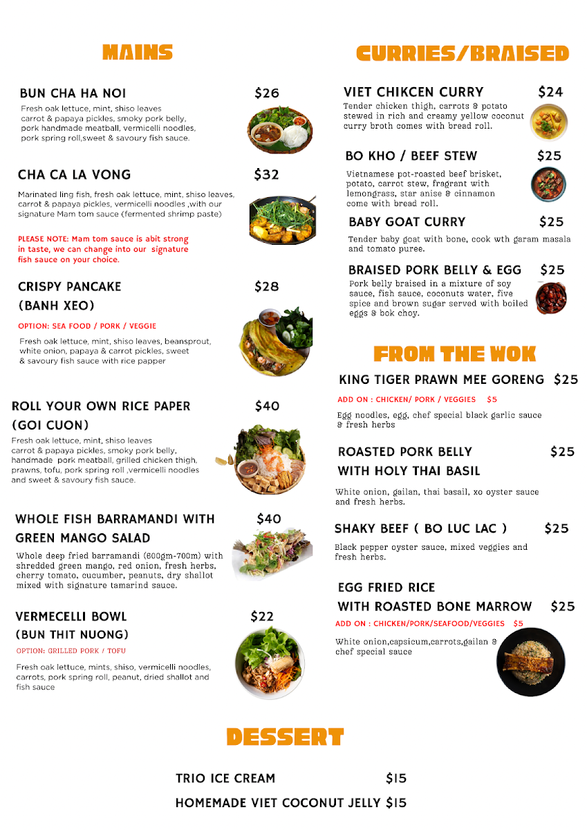 Menu, Savoury Dining & Bar North Strathfield