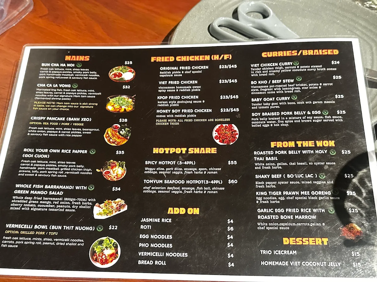 Menu, Savoury Dining & Bar North Strathfield