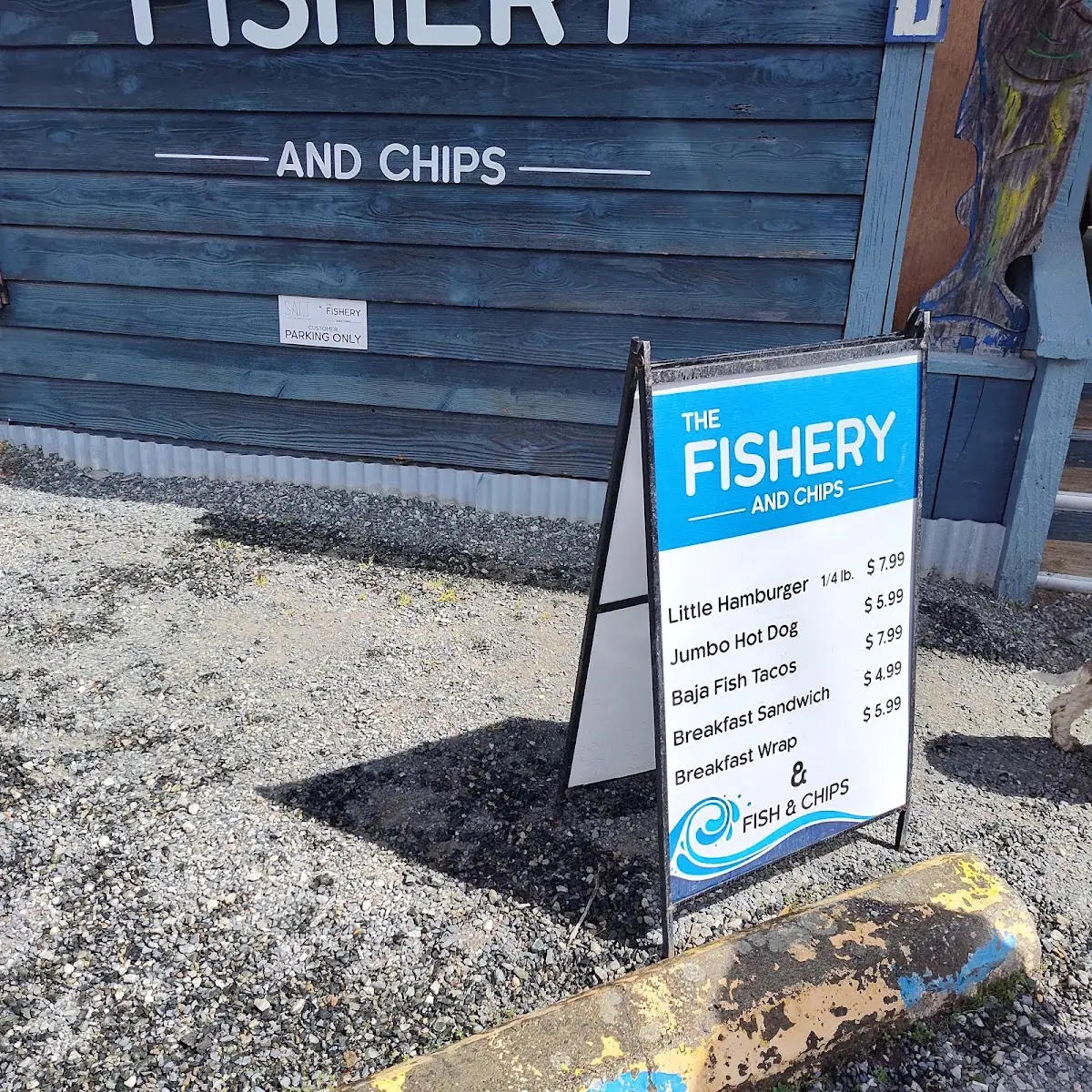 Menu, Fishery & Chips