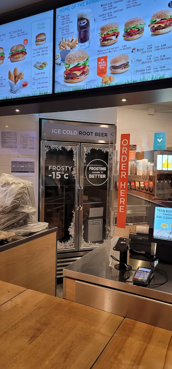 Menu, A&W Canada