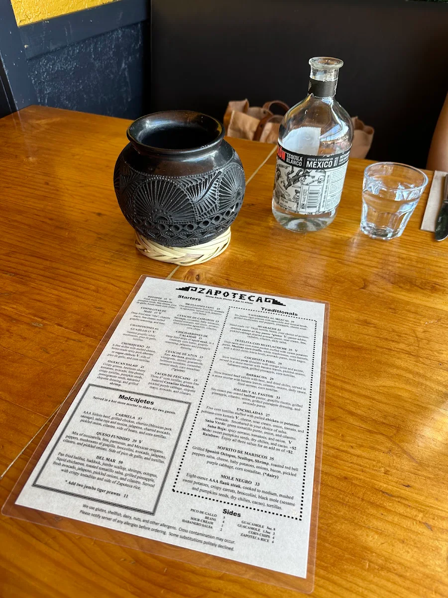 Menu, Zapoteca