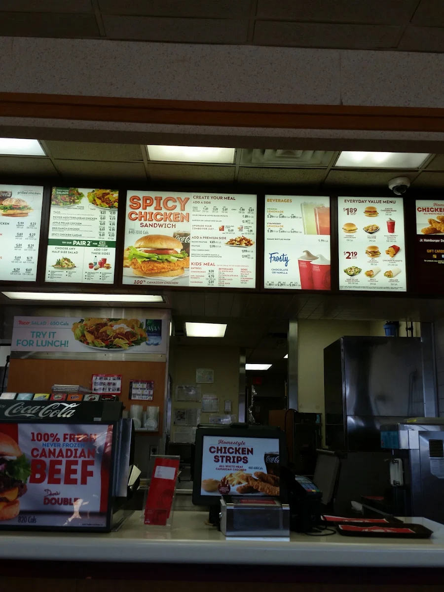 Menu, Wendy's