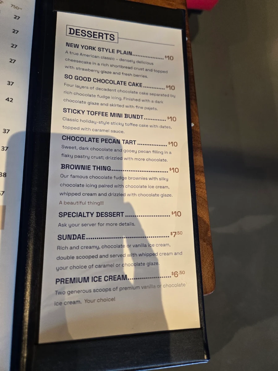 Menu, Piper Arms Guelph
