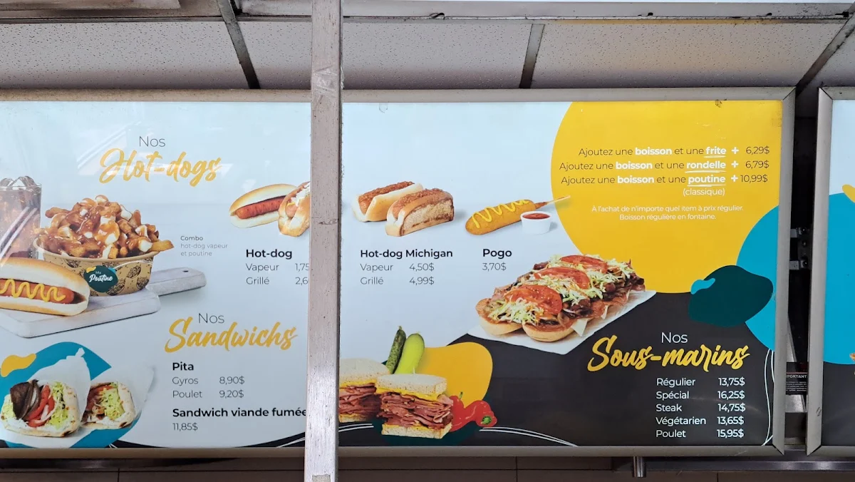 Menu, Le Petit Québec Sainte-Hyacinthe